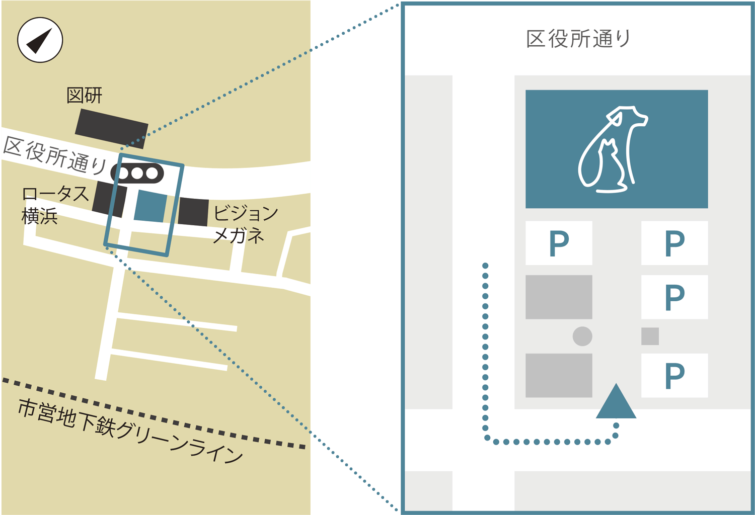 横浜都筑どうぶつ病院_地図